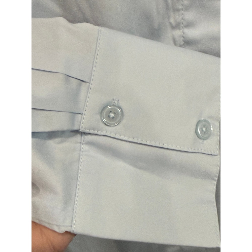 KUT from the Kloth Womens XL Light Blue Button Down Poplin Top Clean Girl Preppy - Picture 2 of 7